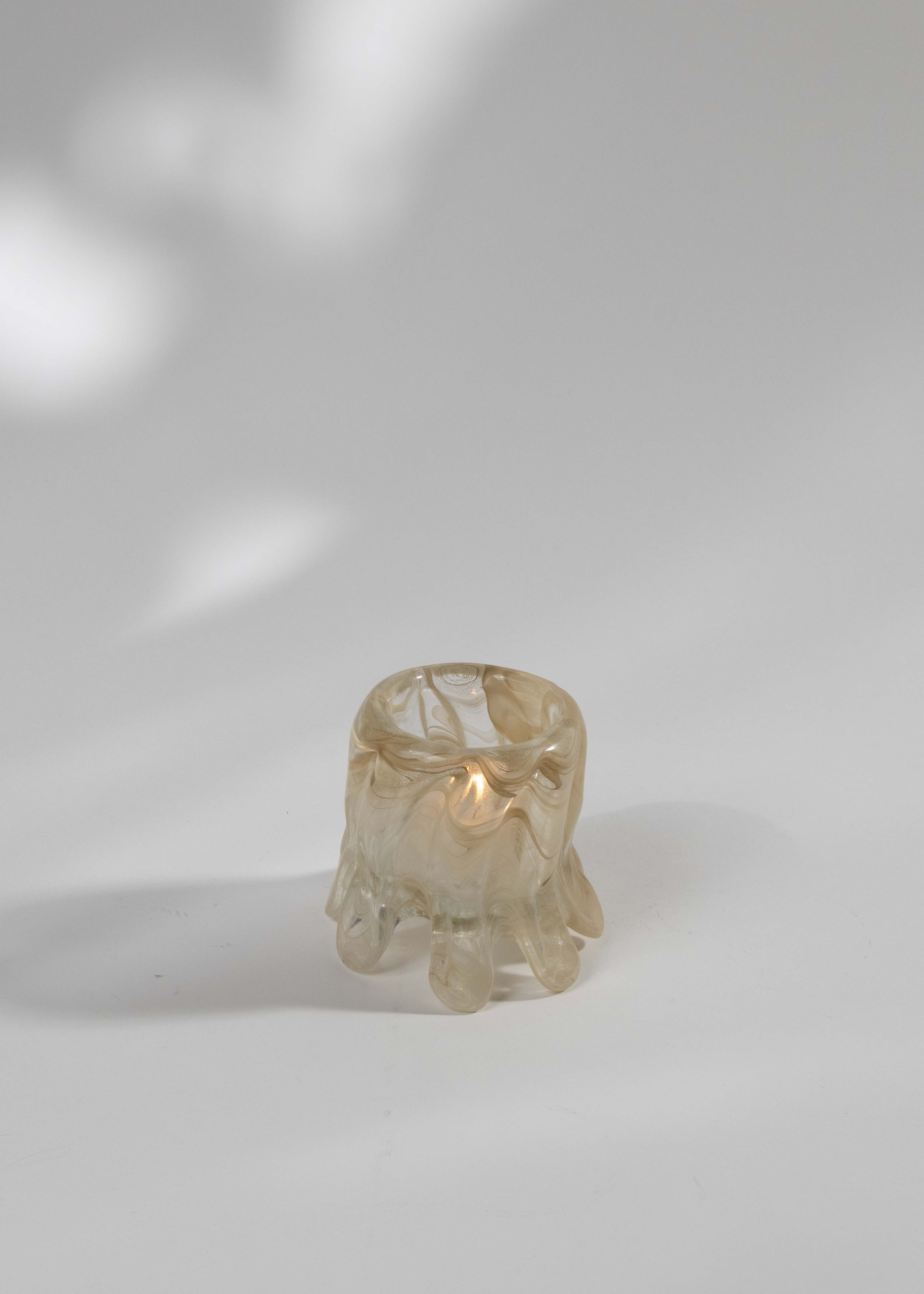 Candle Holder Low Cream