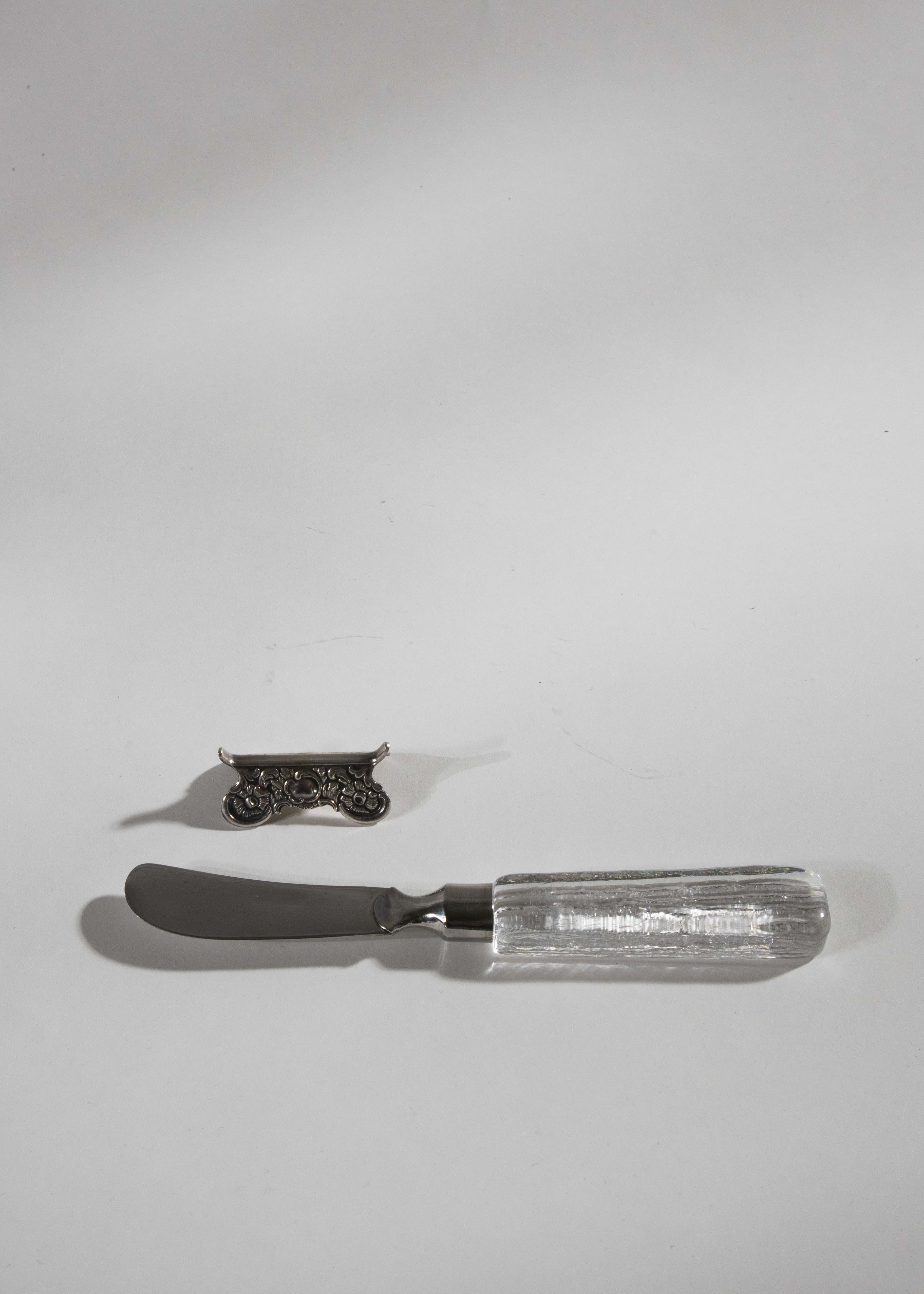Smörkniv glas