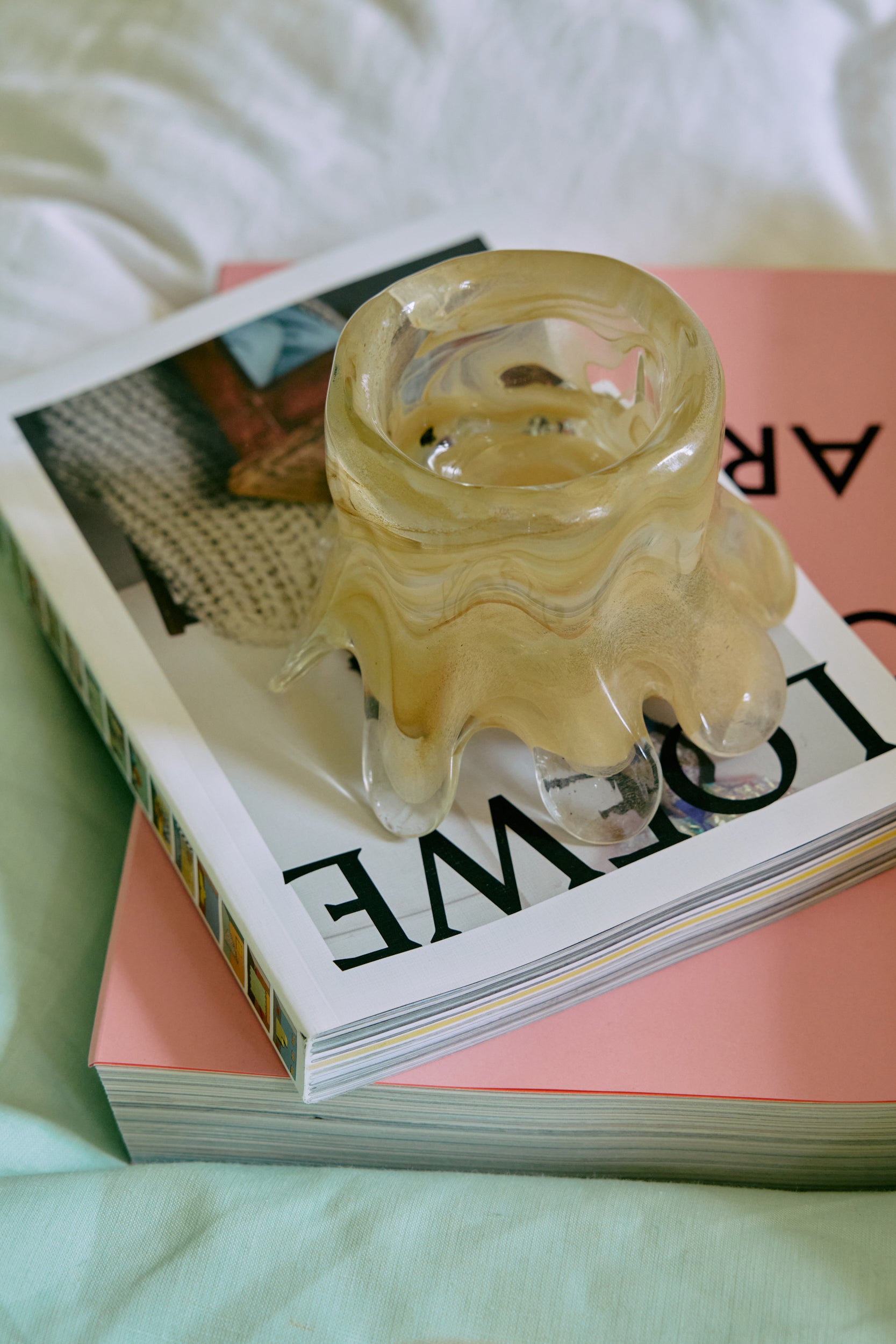 Candle Holder Low Cream