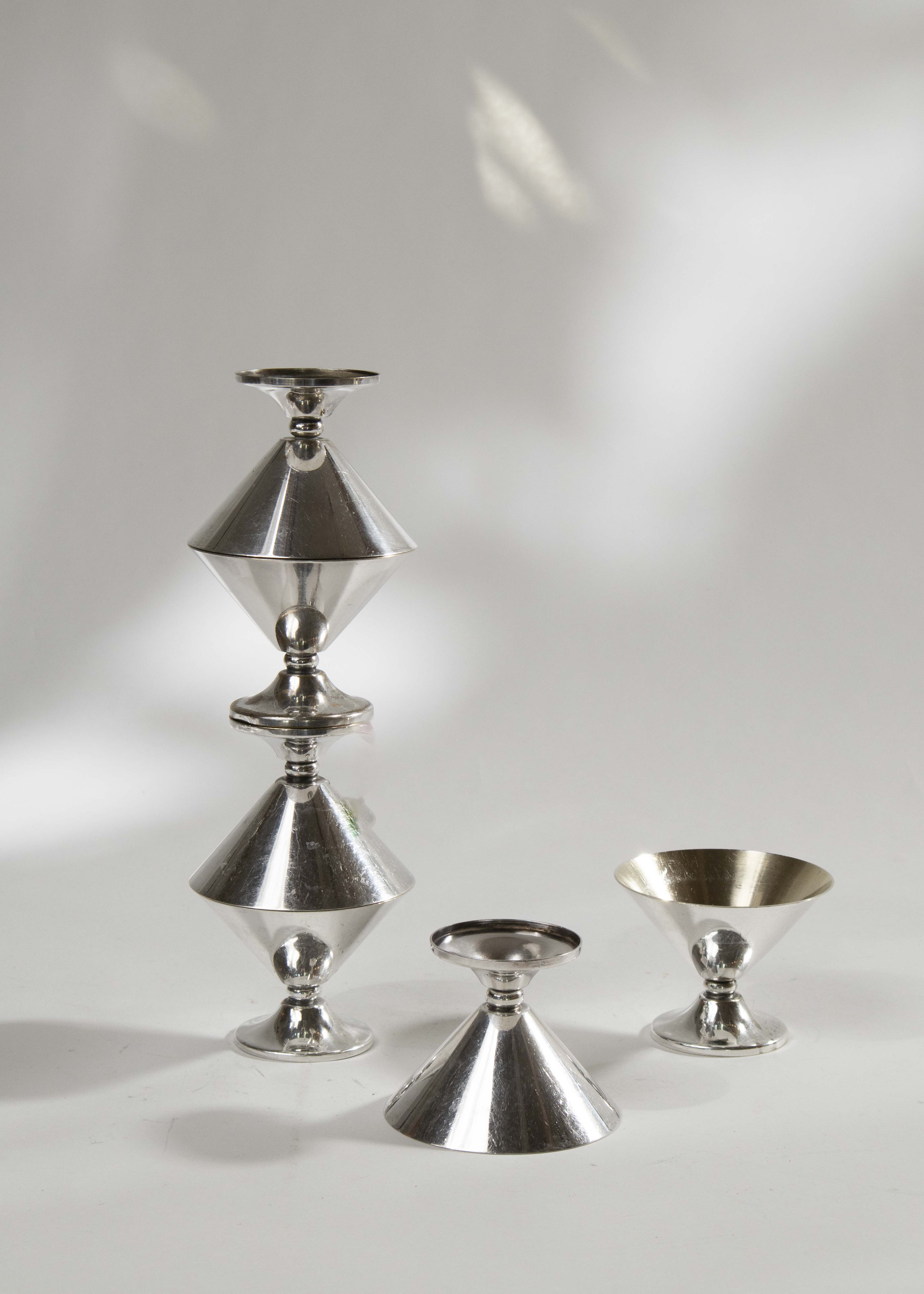 Dessertbägare nysilver (6)