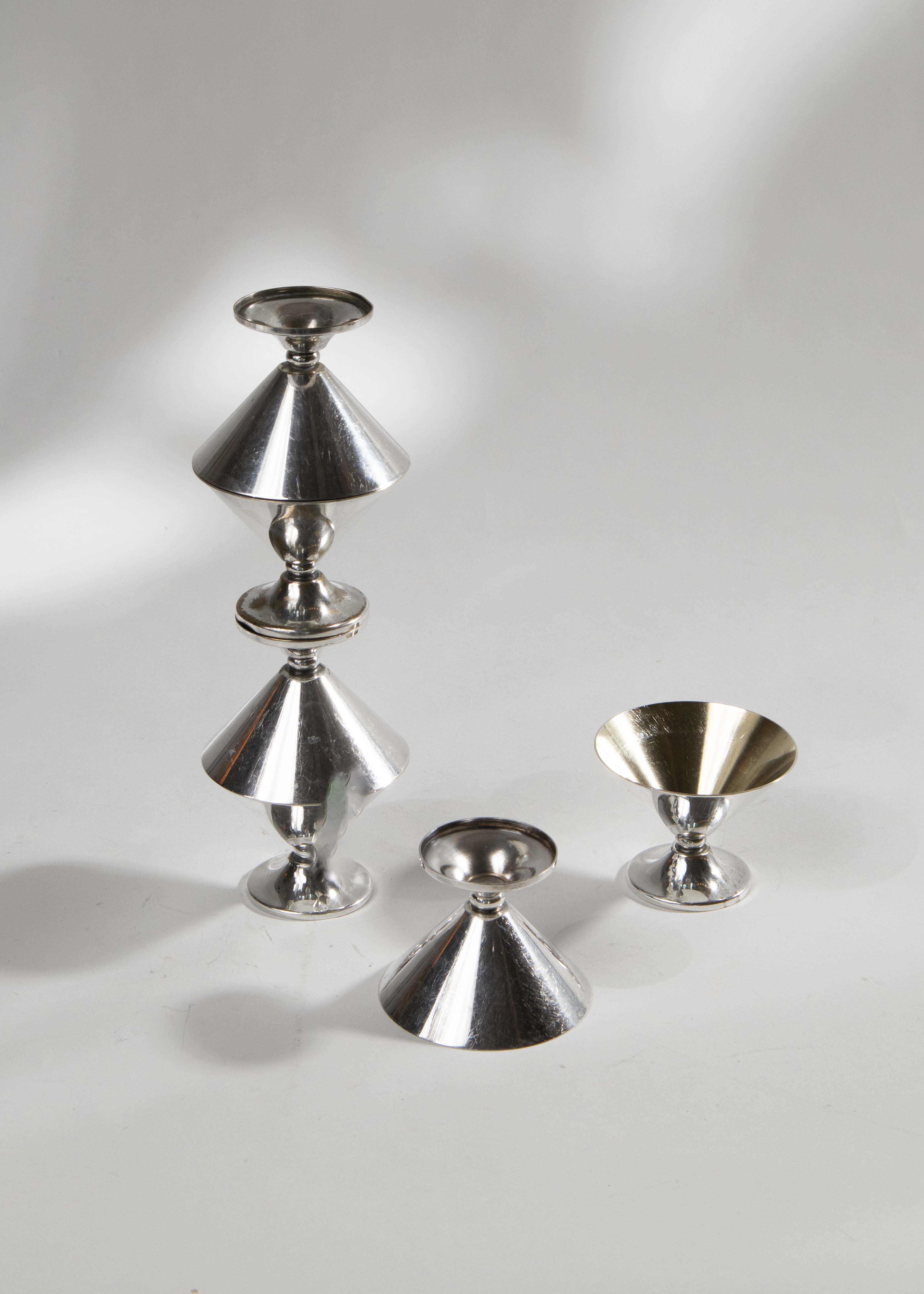 Dessertbägare nysilver (6)