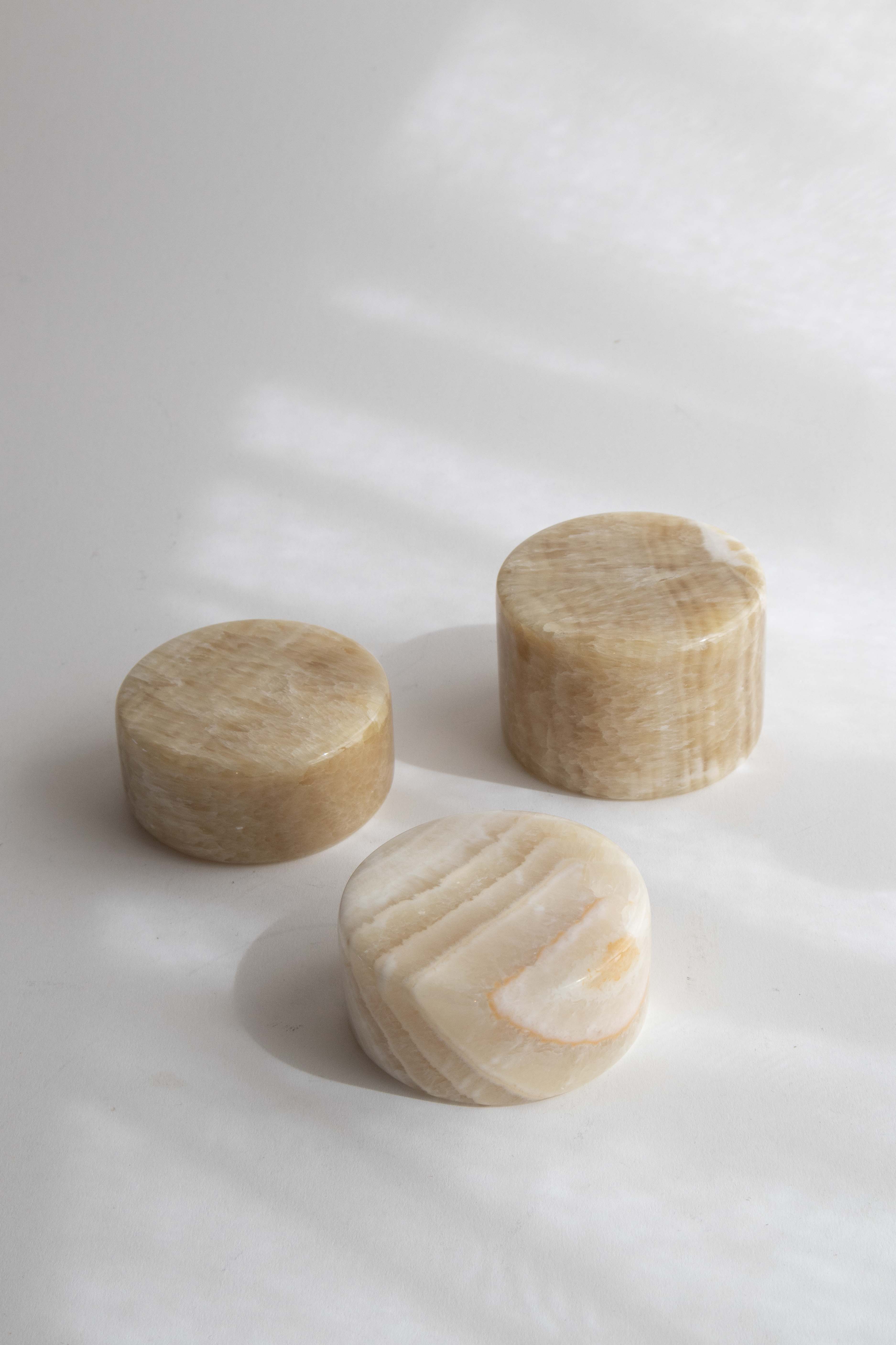 Bordsljus marmor beige blank