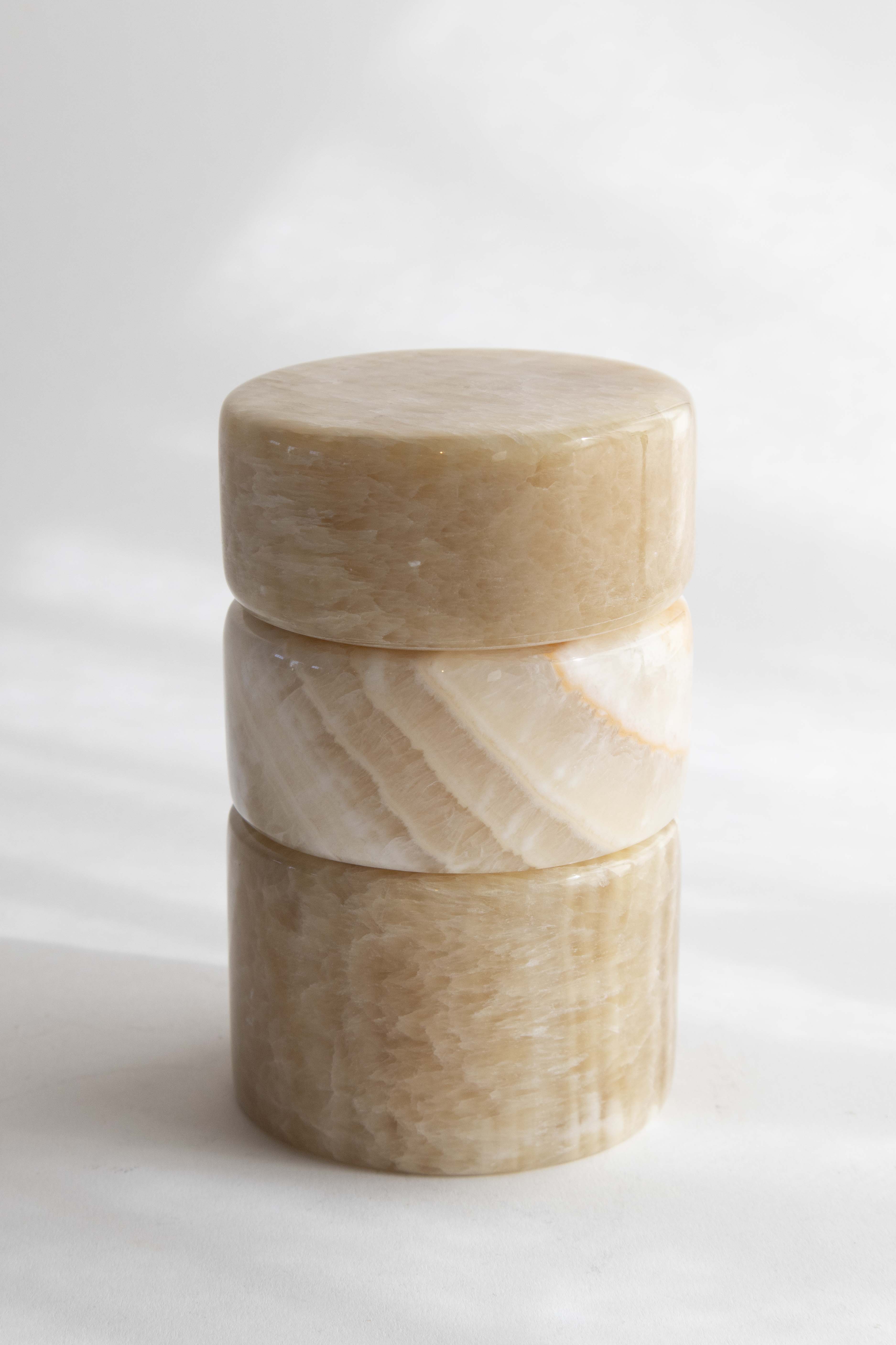 Bordsljus marmor beige blank