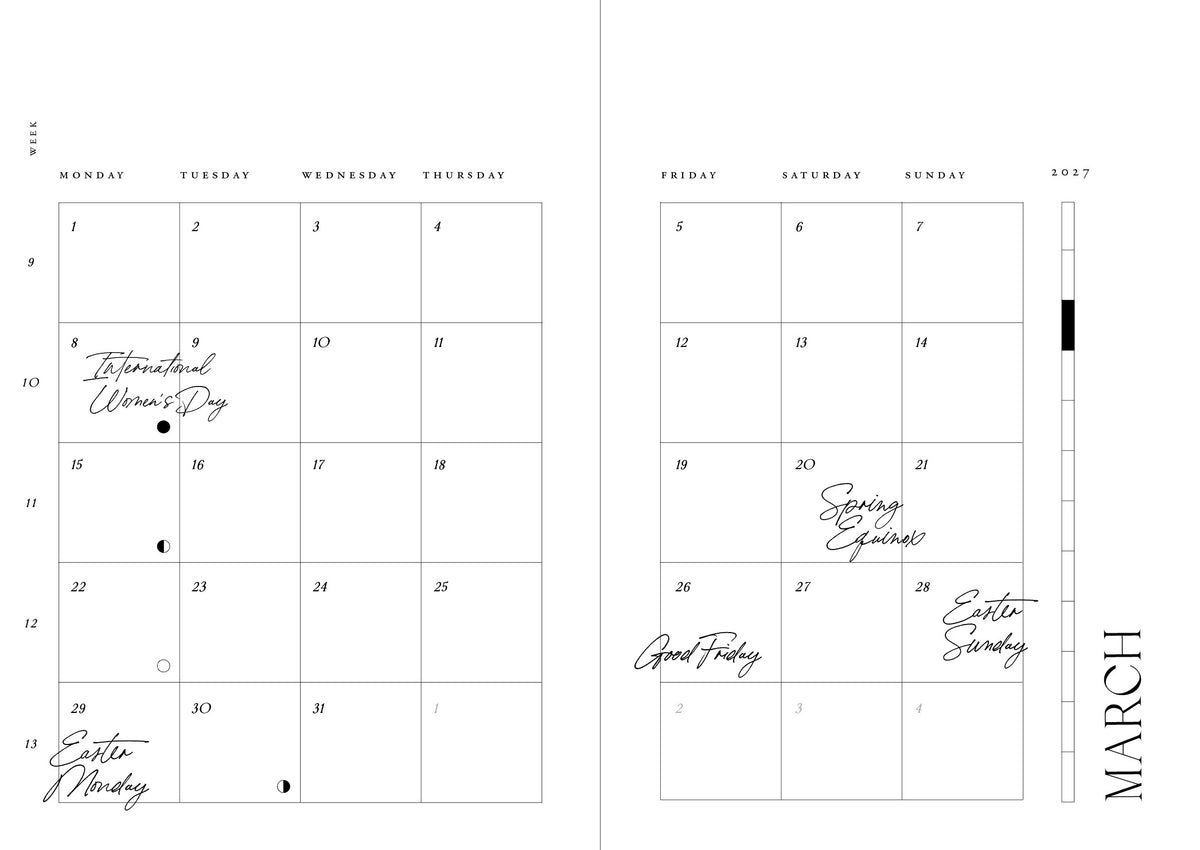 Daily Planner 2027 Beige