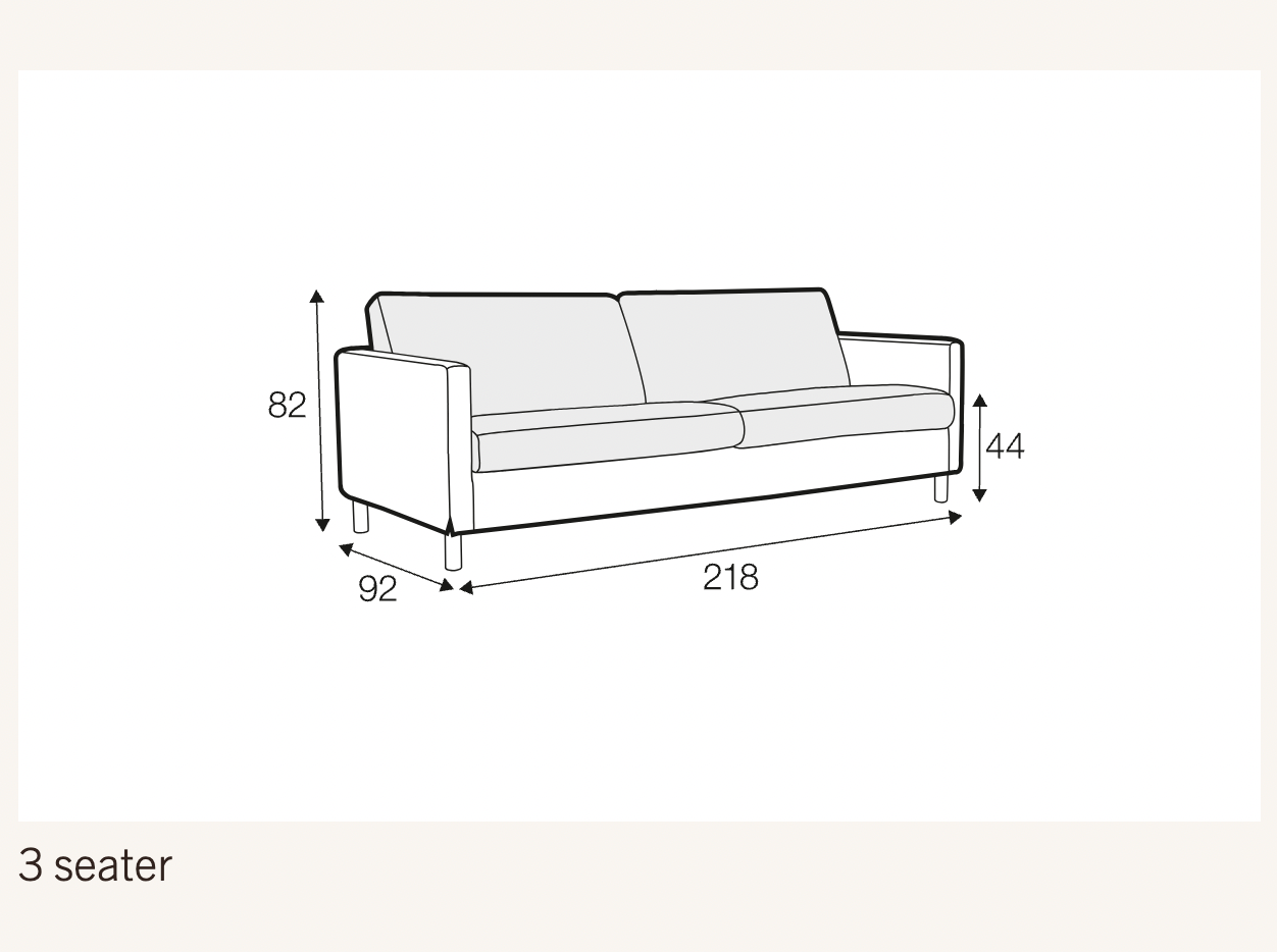 Impulse 3-sits soffa