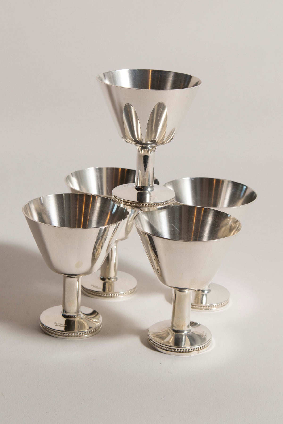 Dessertbägare nysilver (5)