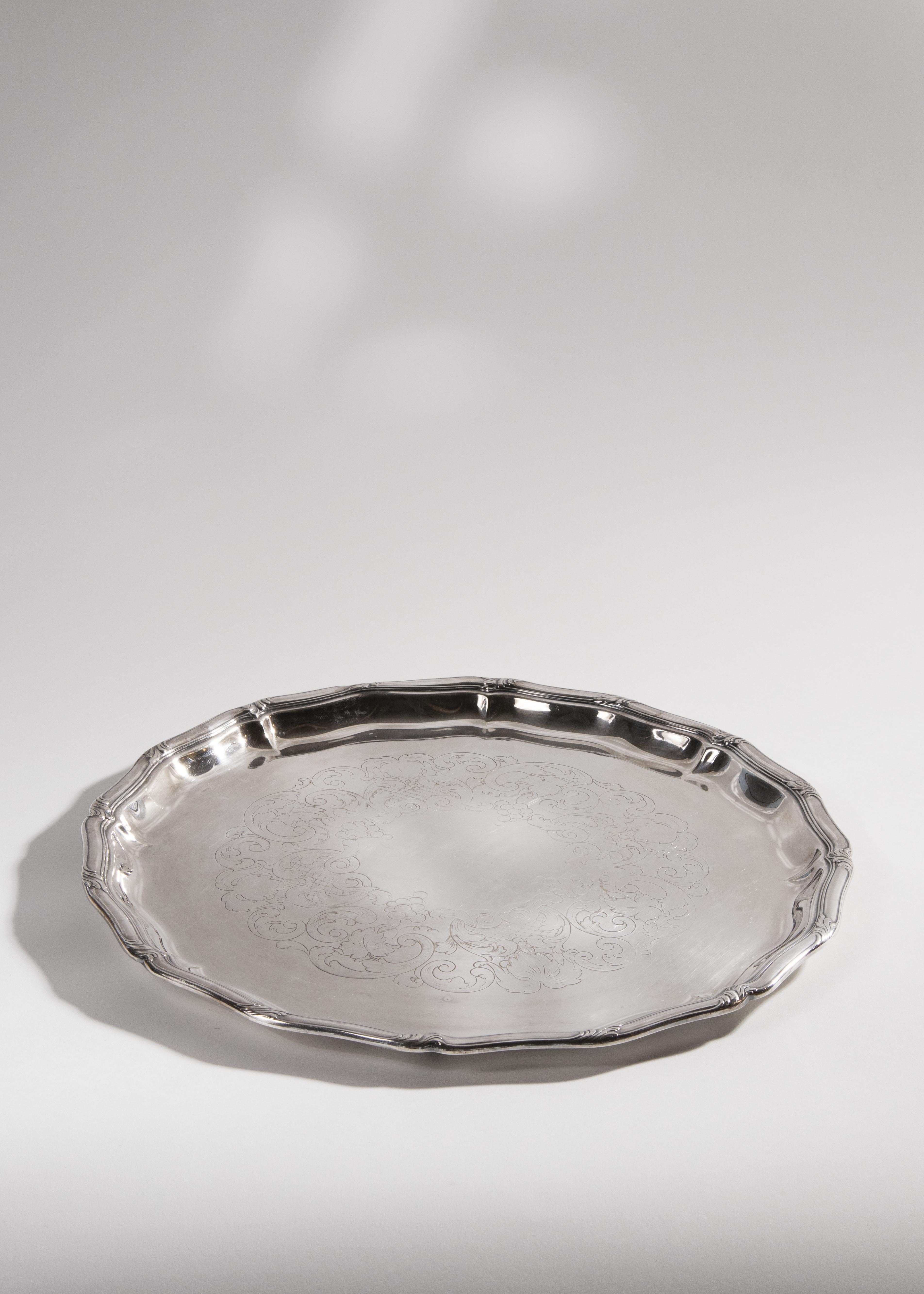 Stor bricka nysilver