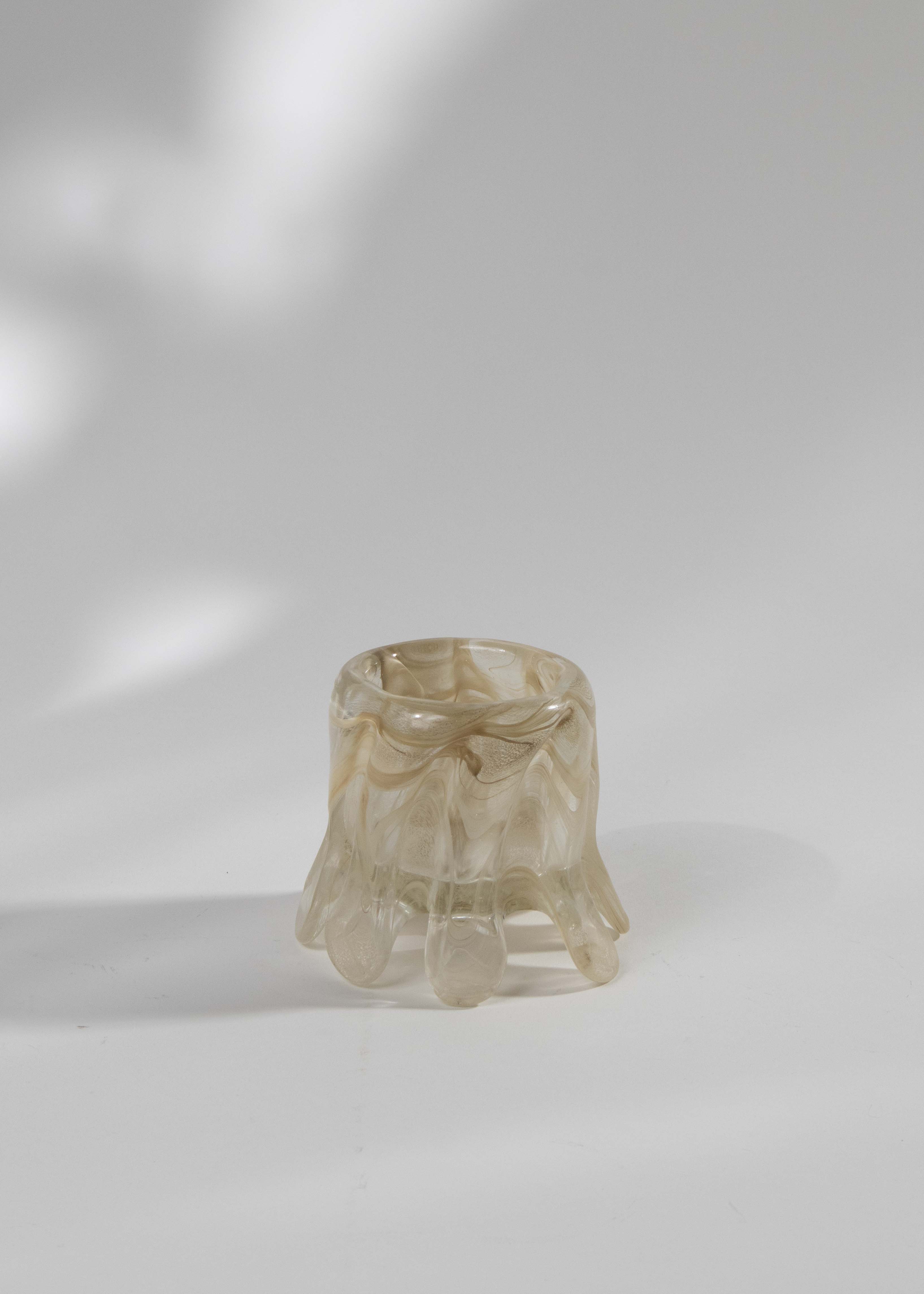 Candle Holder Low Cream