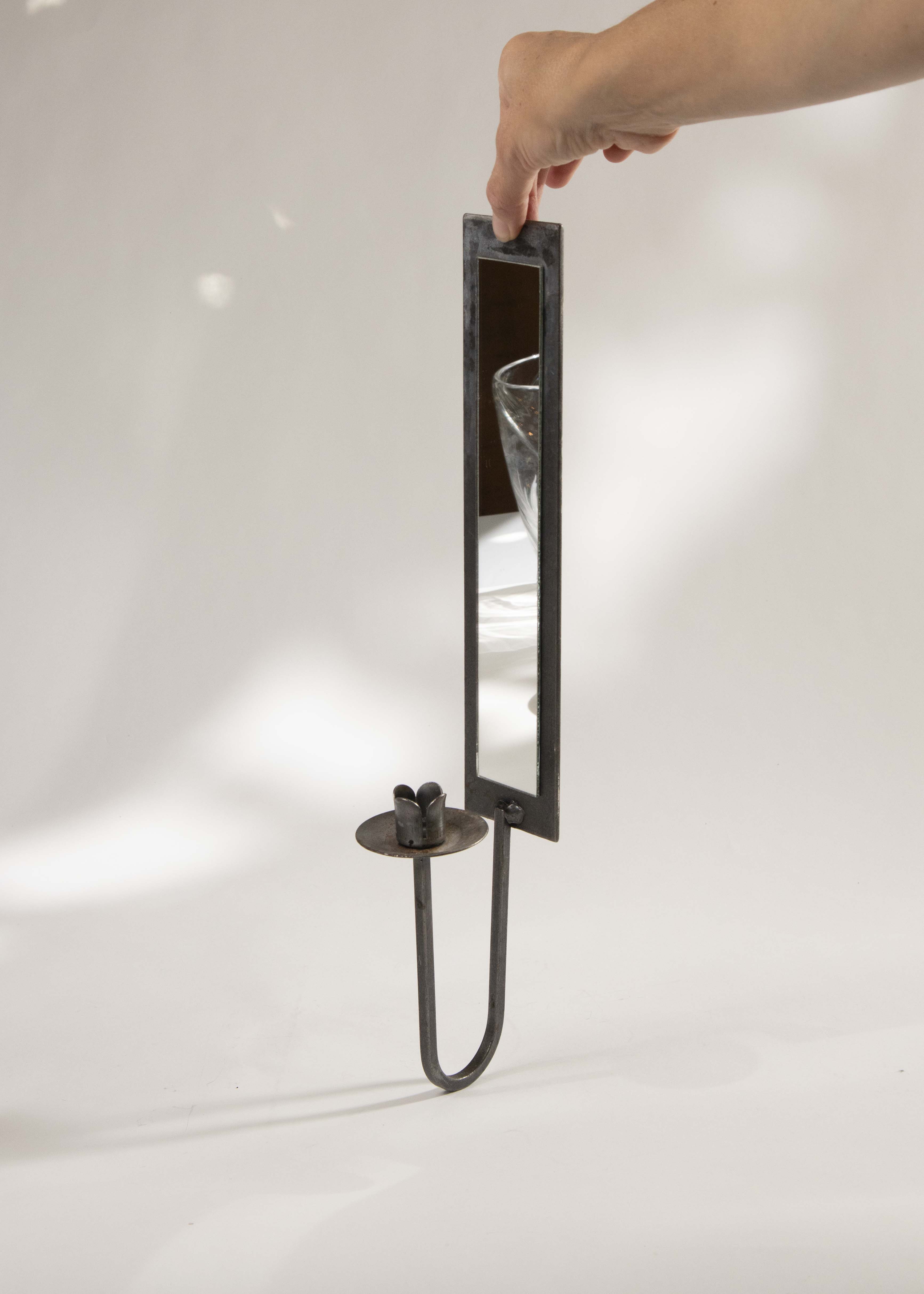Väggljusstake spegel