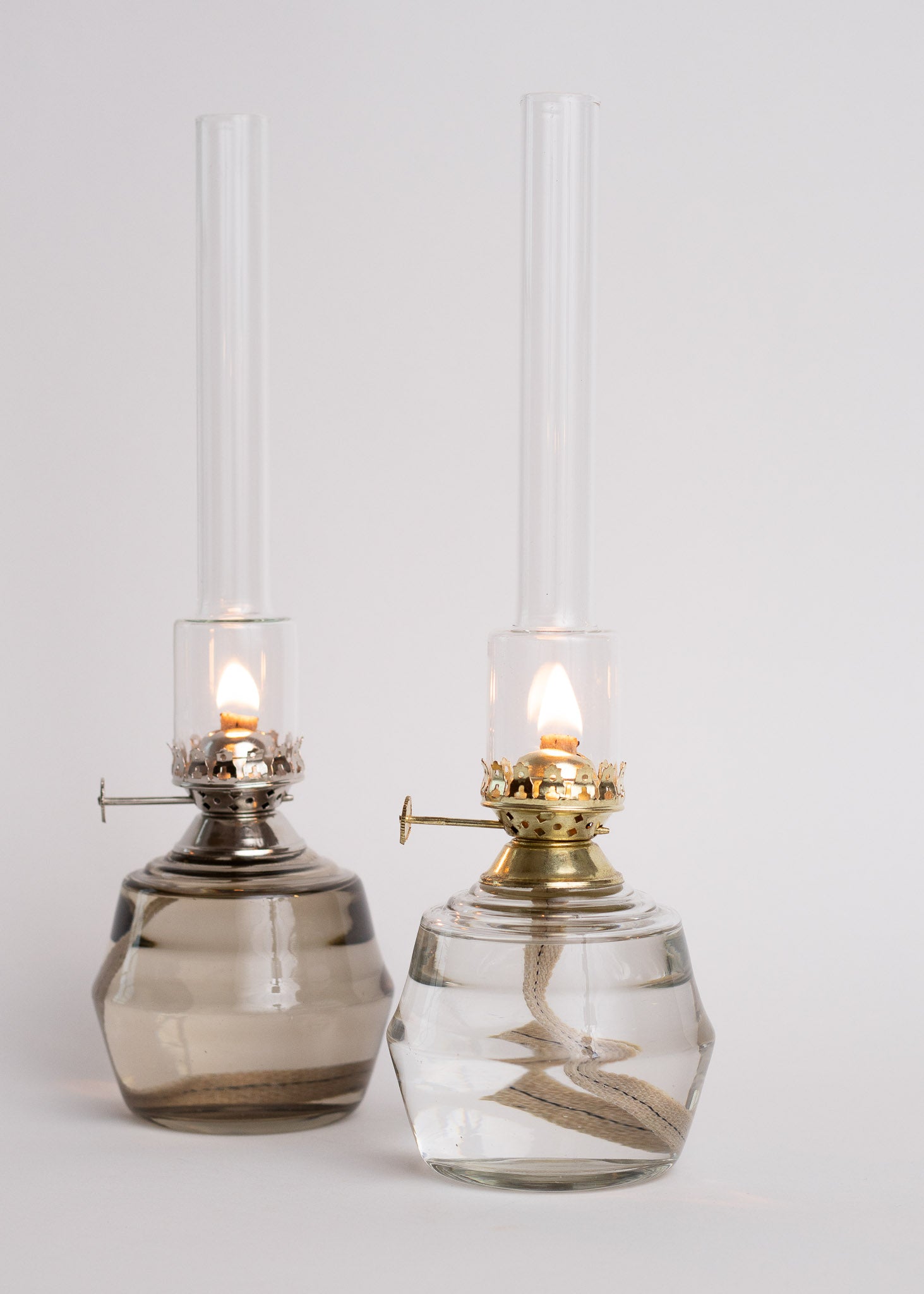 Kerosene lamp grey/nickel