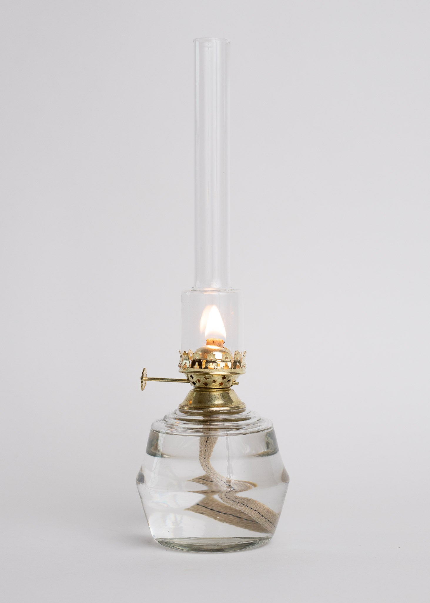 Kerosene lamp clear/brass