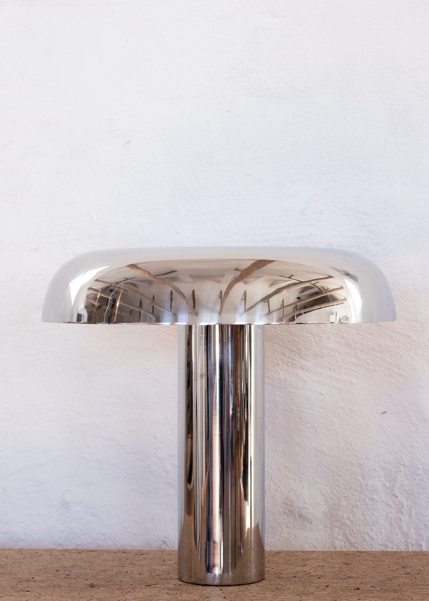 Mushroom Table Lamp Chrome