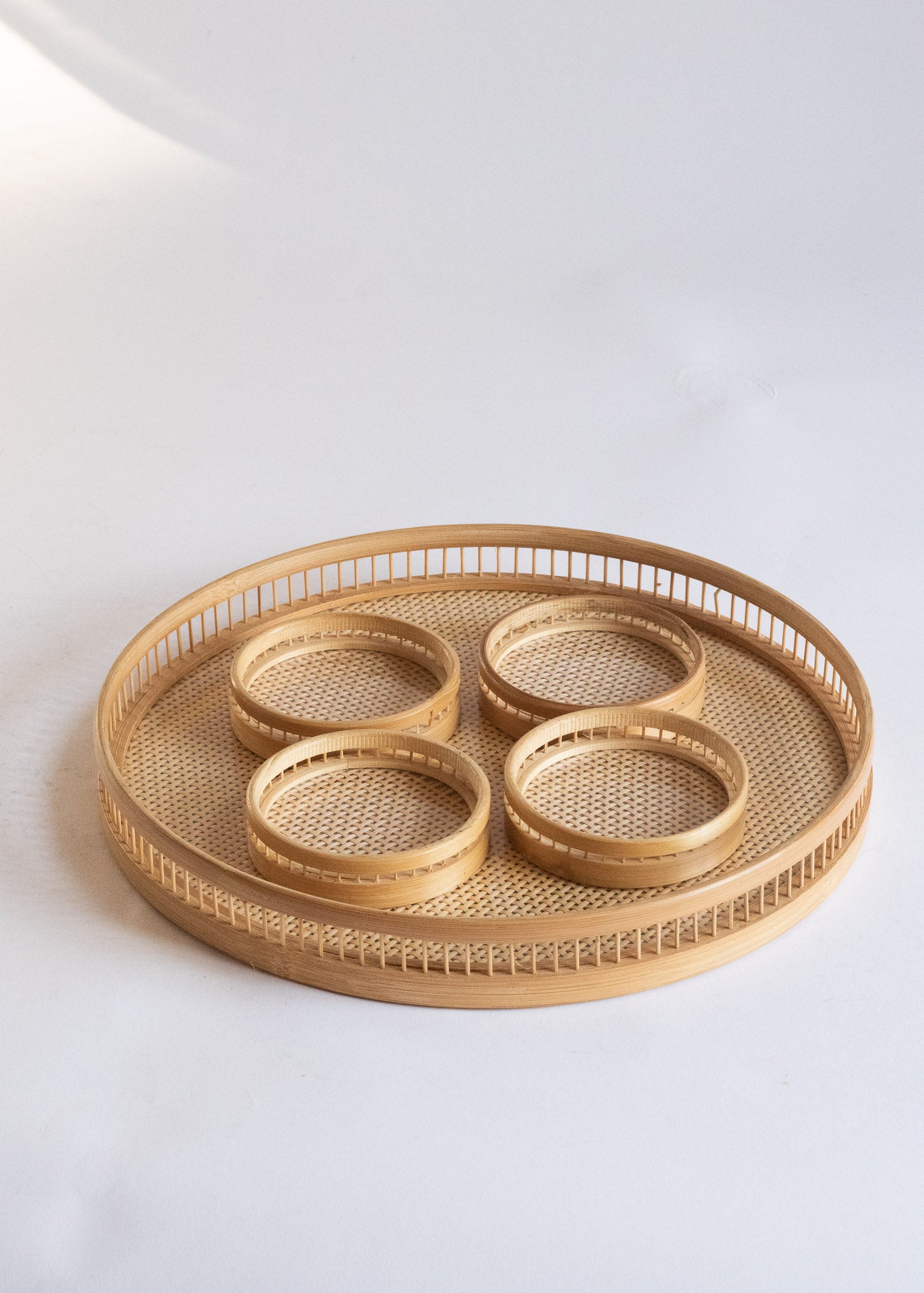 Rattan tray &amp; Coaster