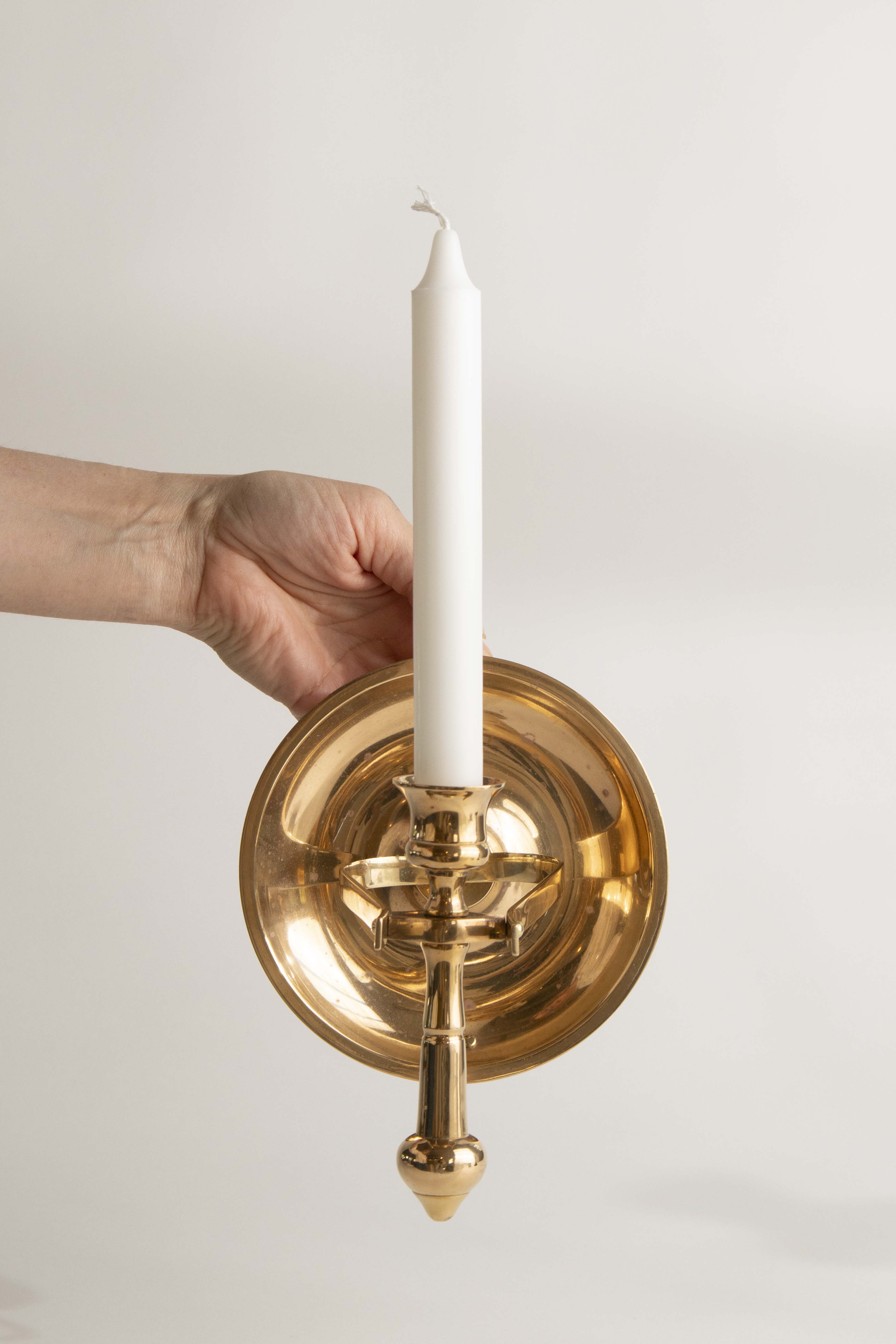 Väggljusstake mässing