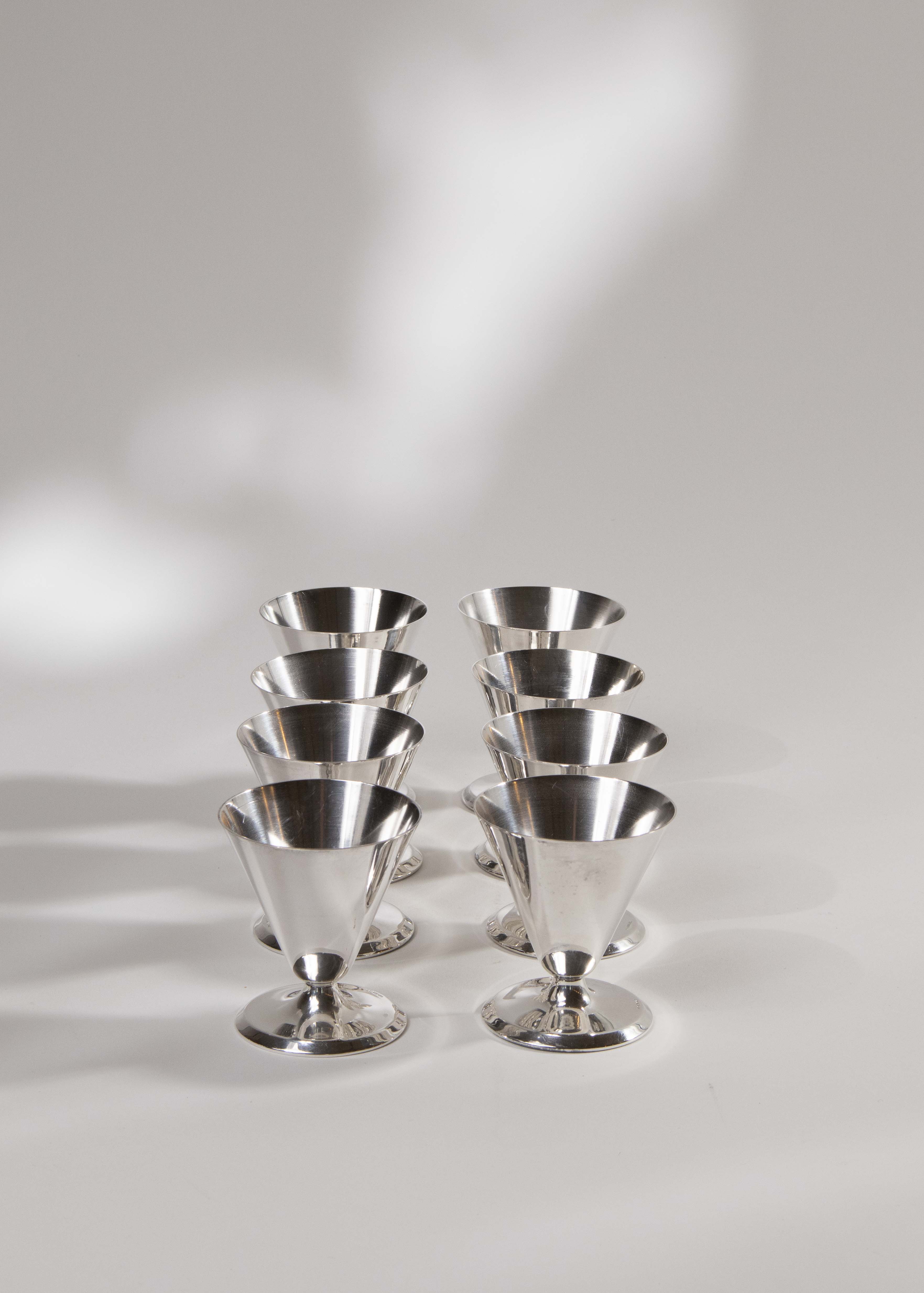 Dessertbägare nysilver (8)