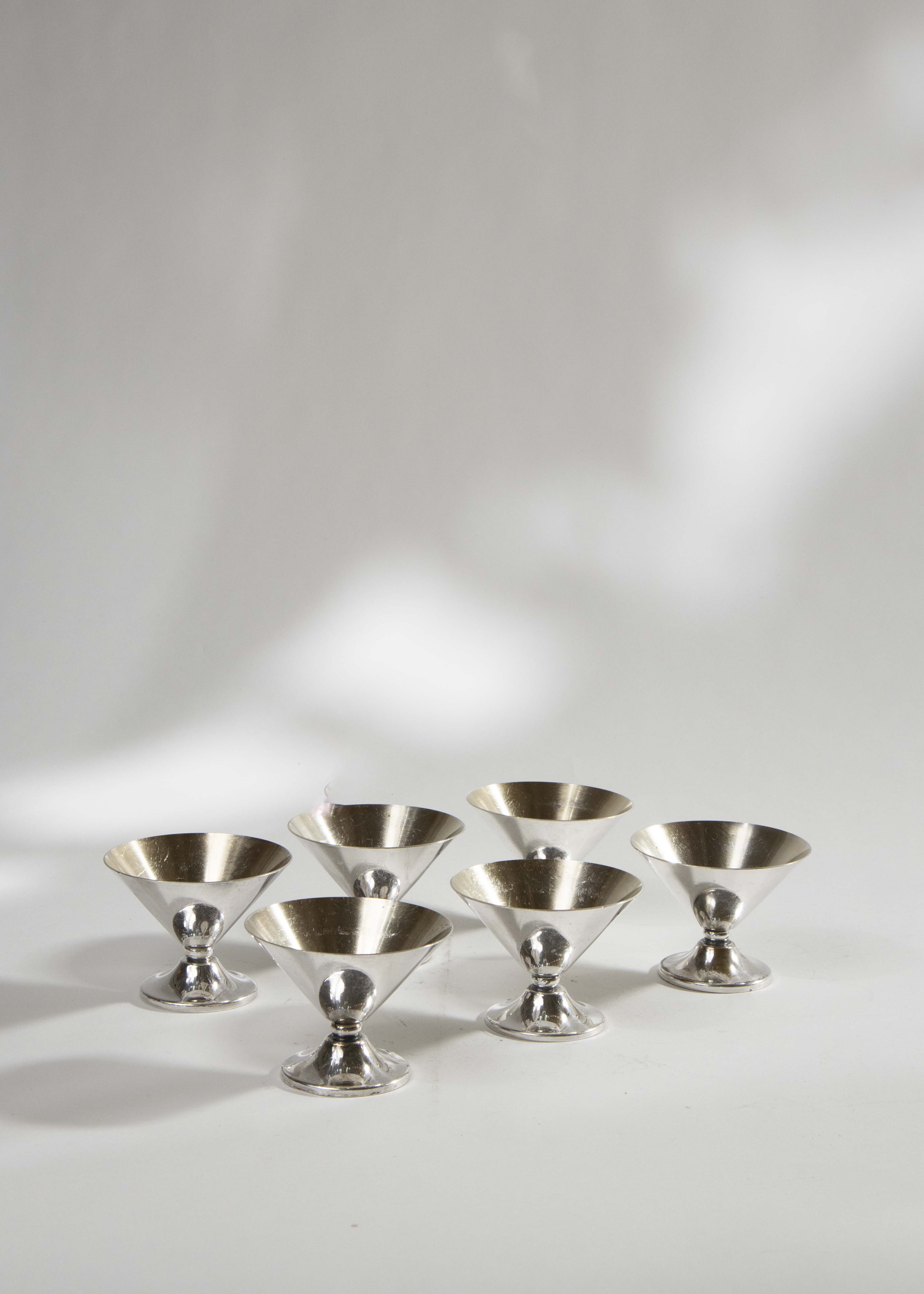 Dessertbägare nysilver (6)