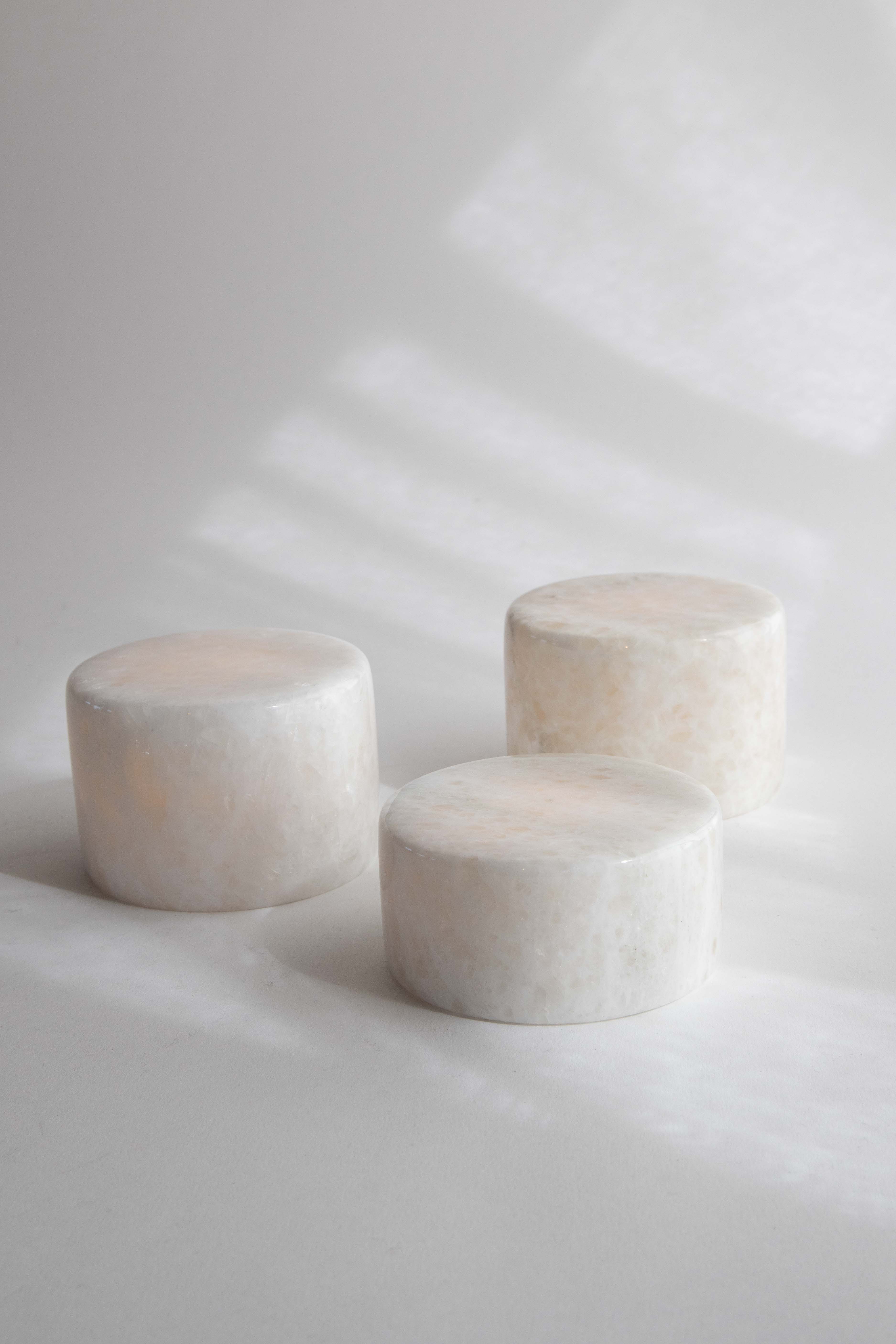 Bordsljus marmor vit blank