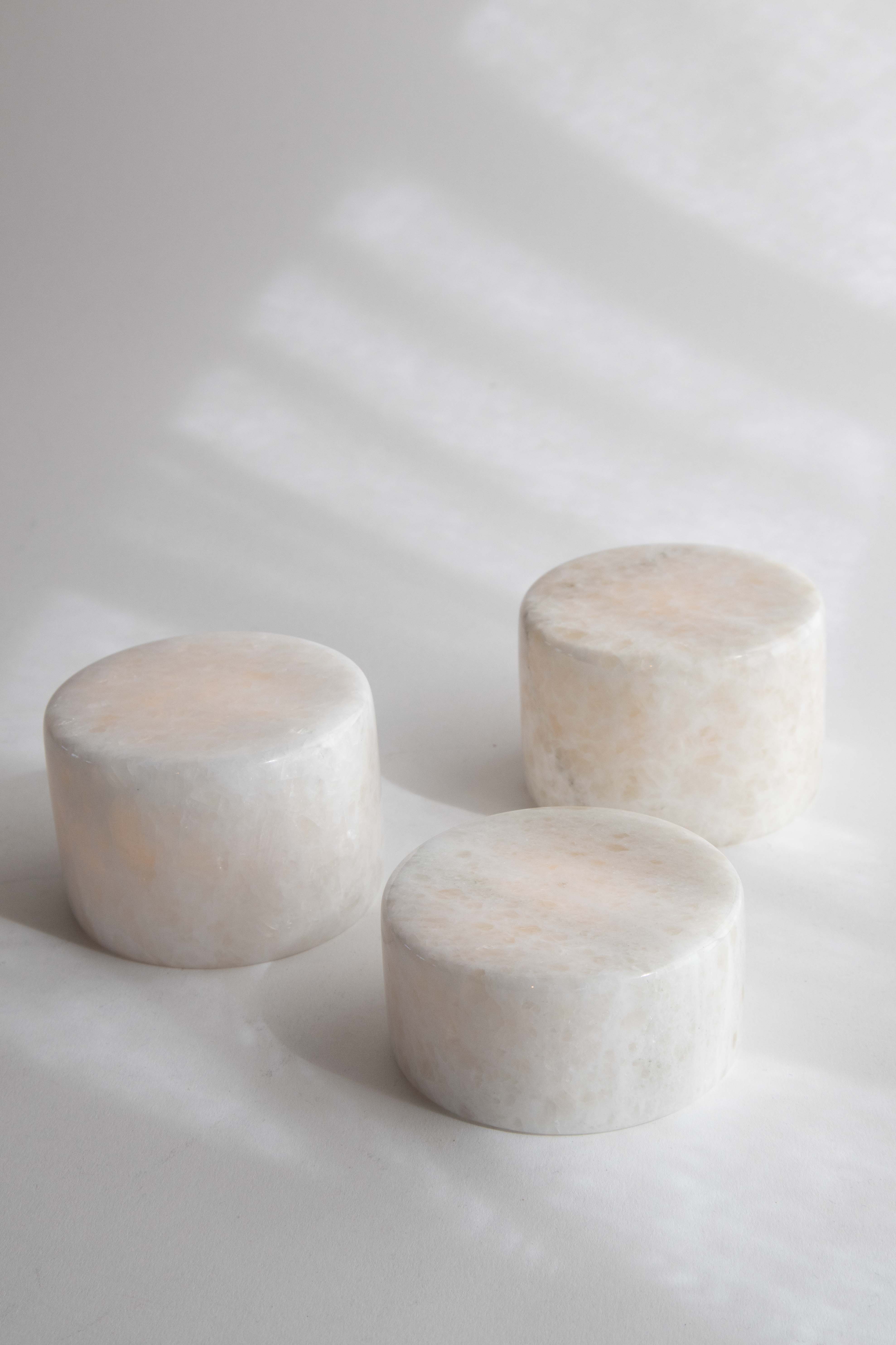 Bordsljus marmor vit blank