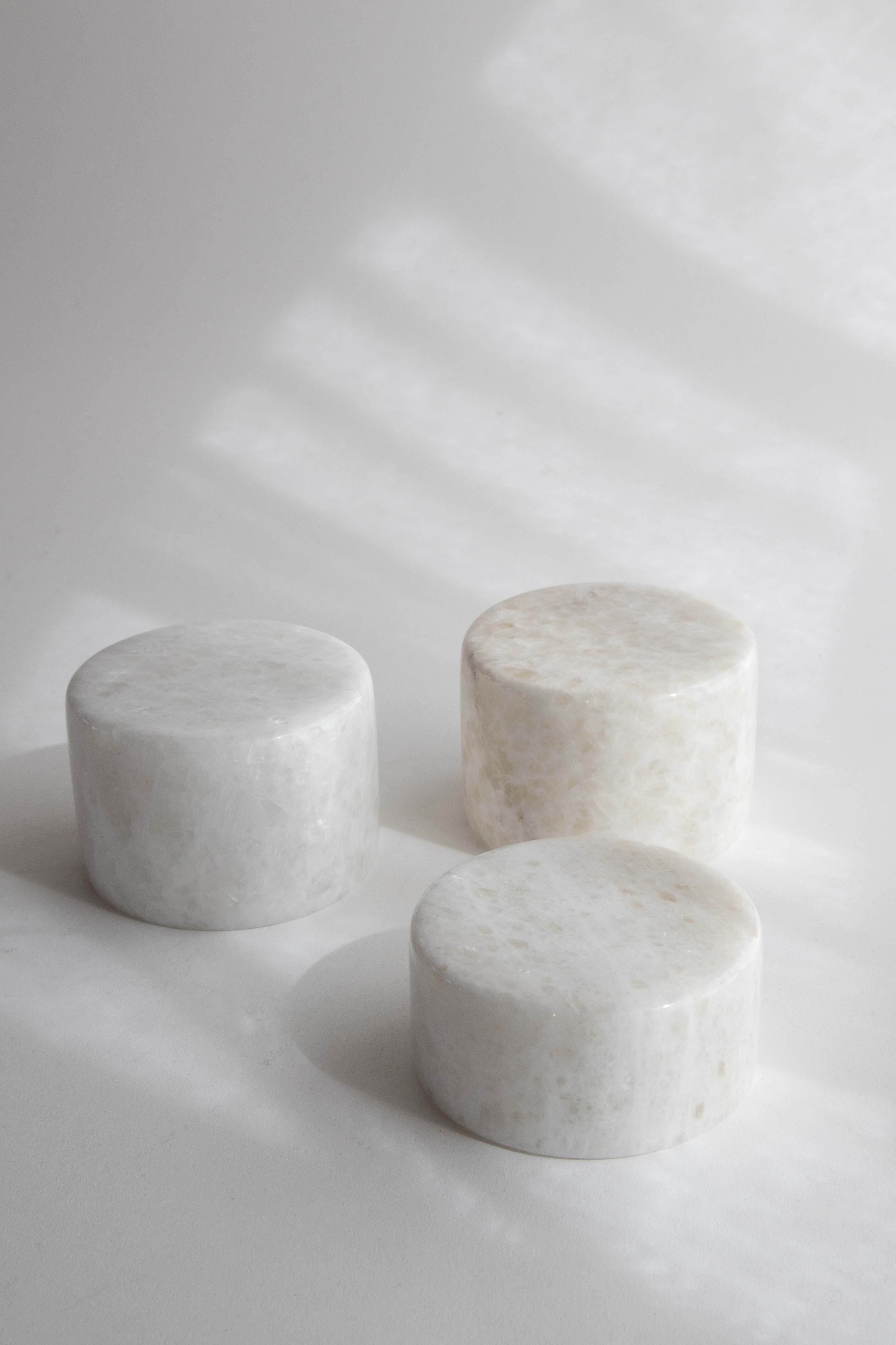 Bordsljus marmor vit blank