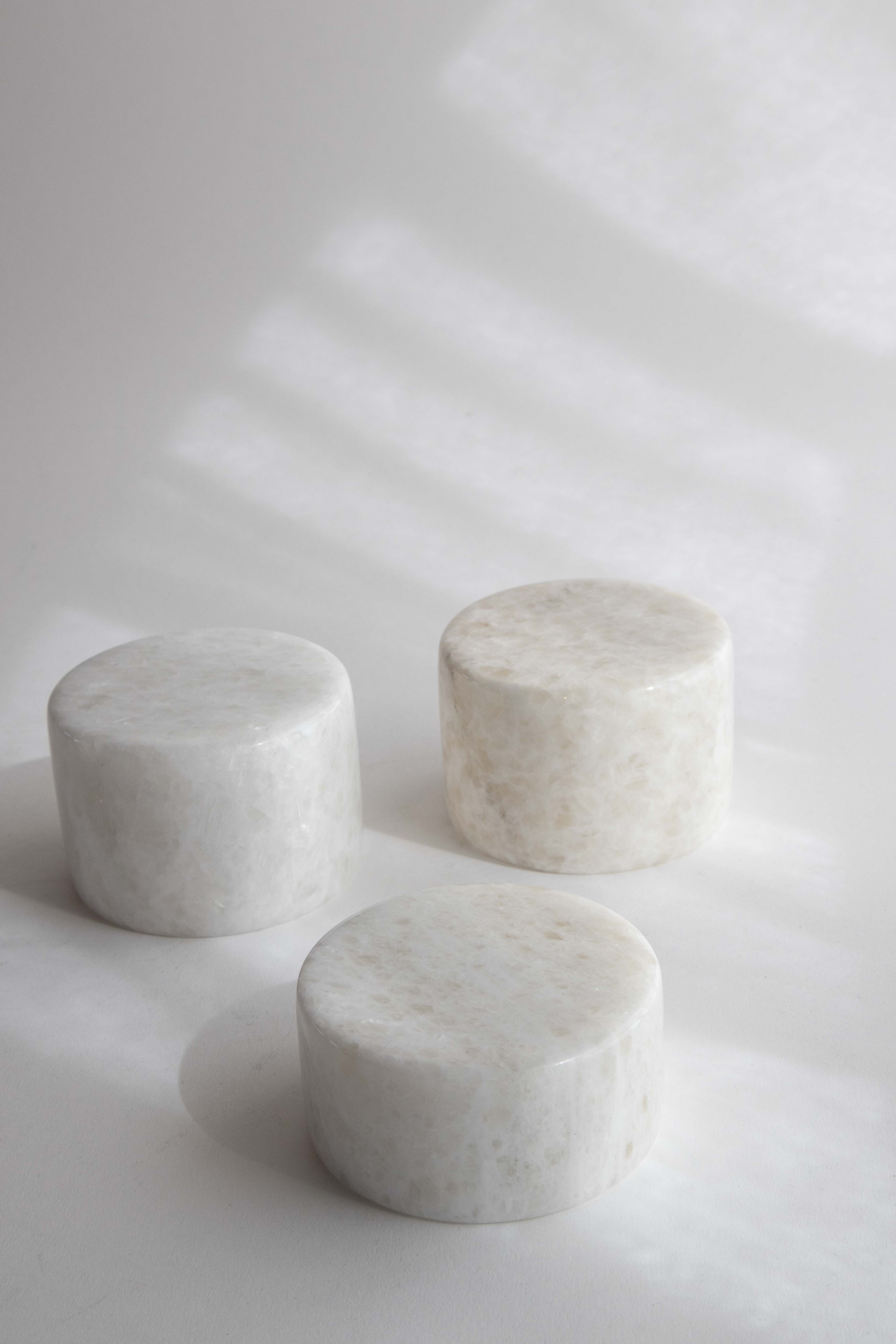 Bordsljus marmor vit blank