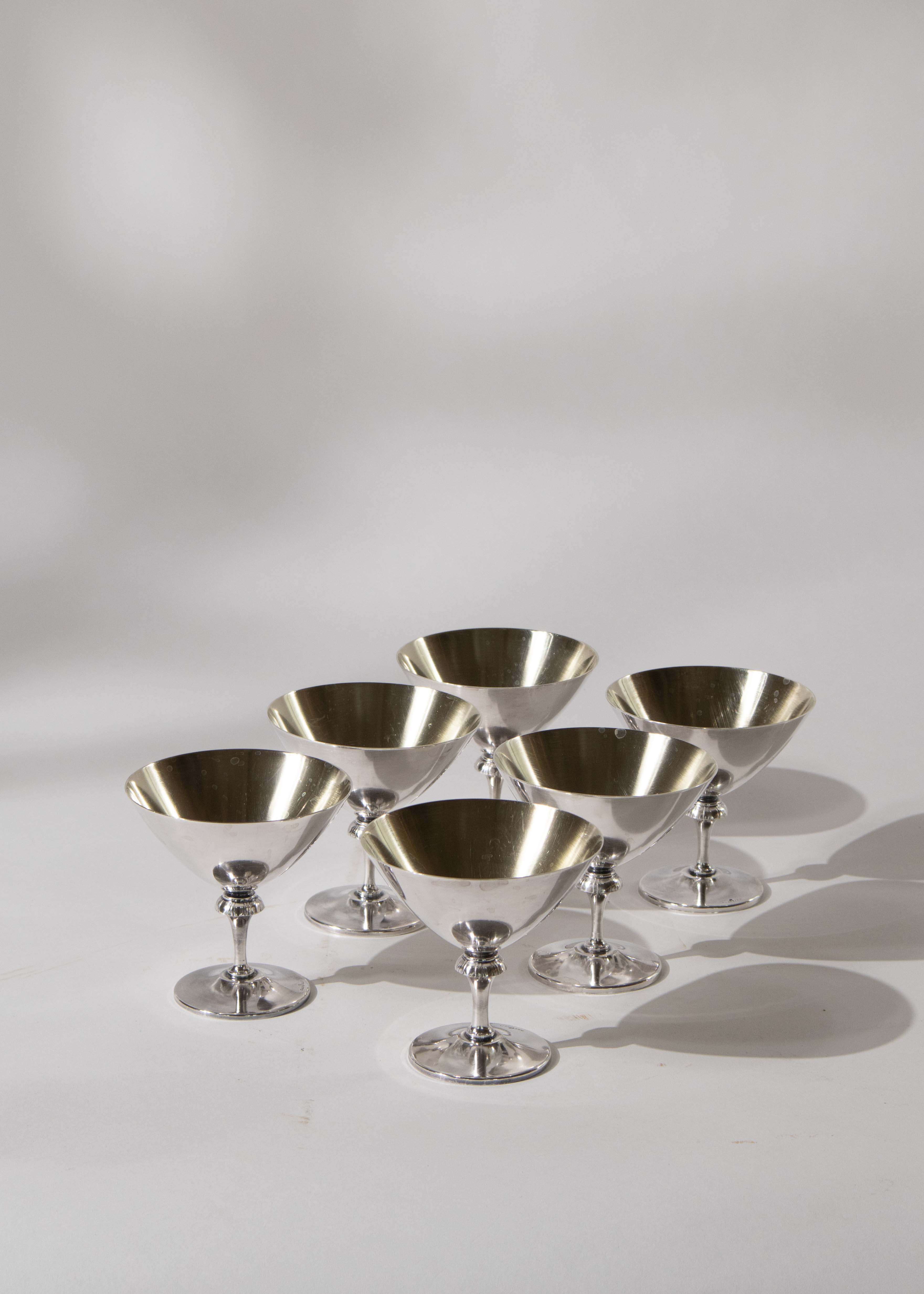 Dessertbägare nysilver (6)