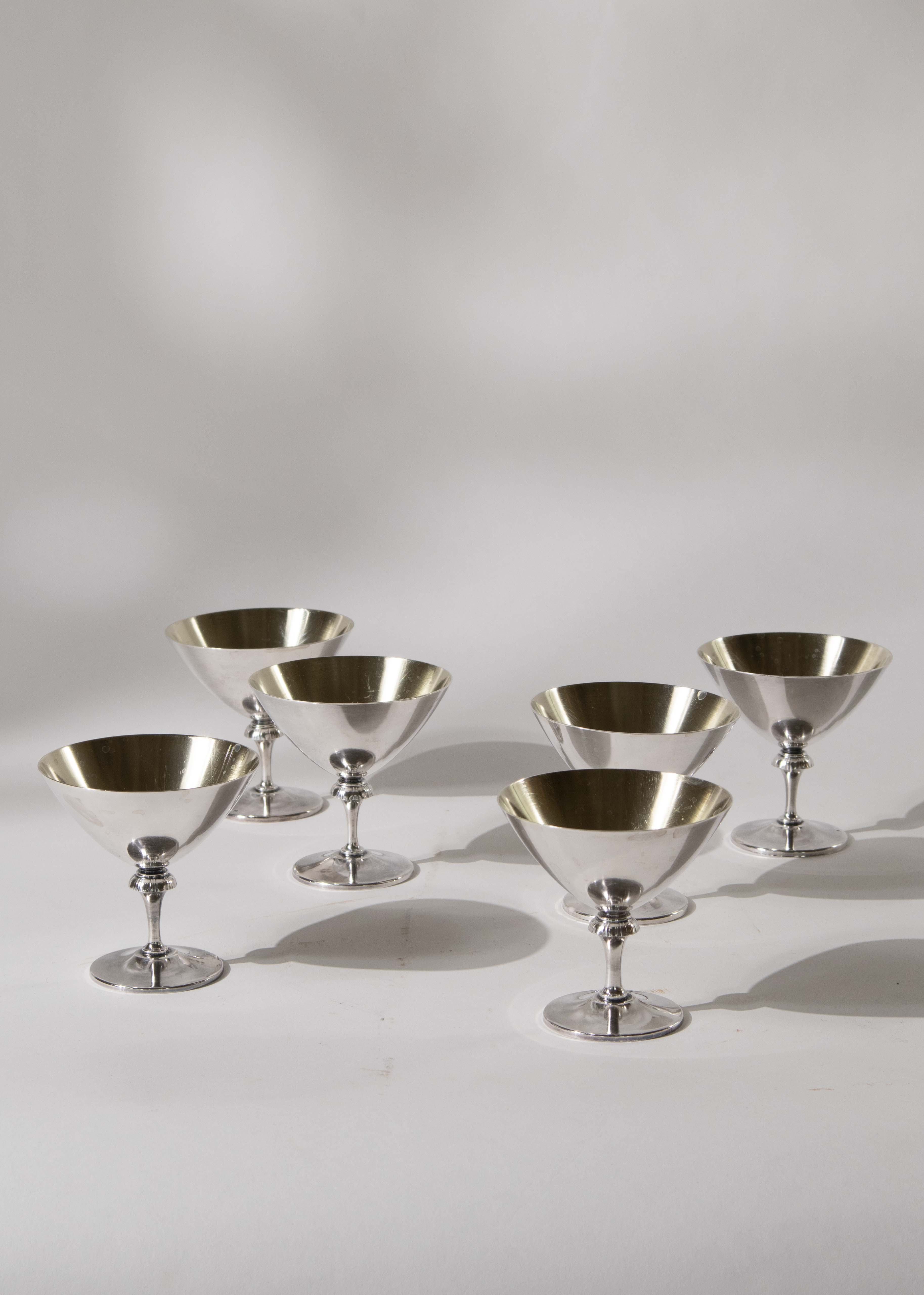 Dessertbägare nysilver (6)