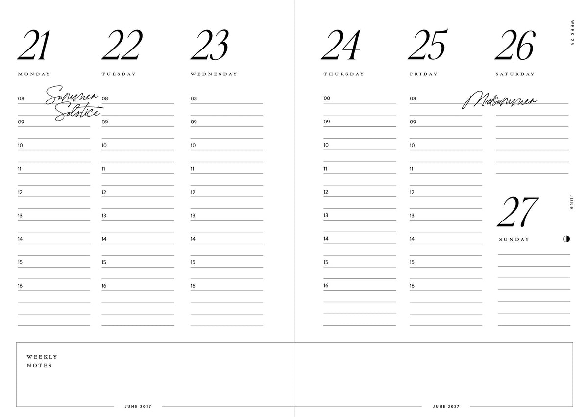 Daily Planner 2027 Beige