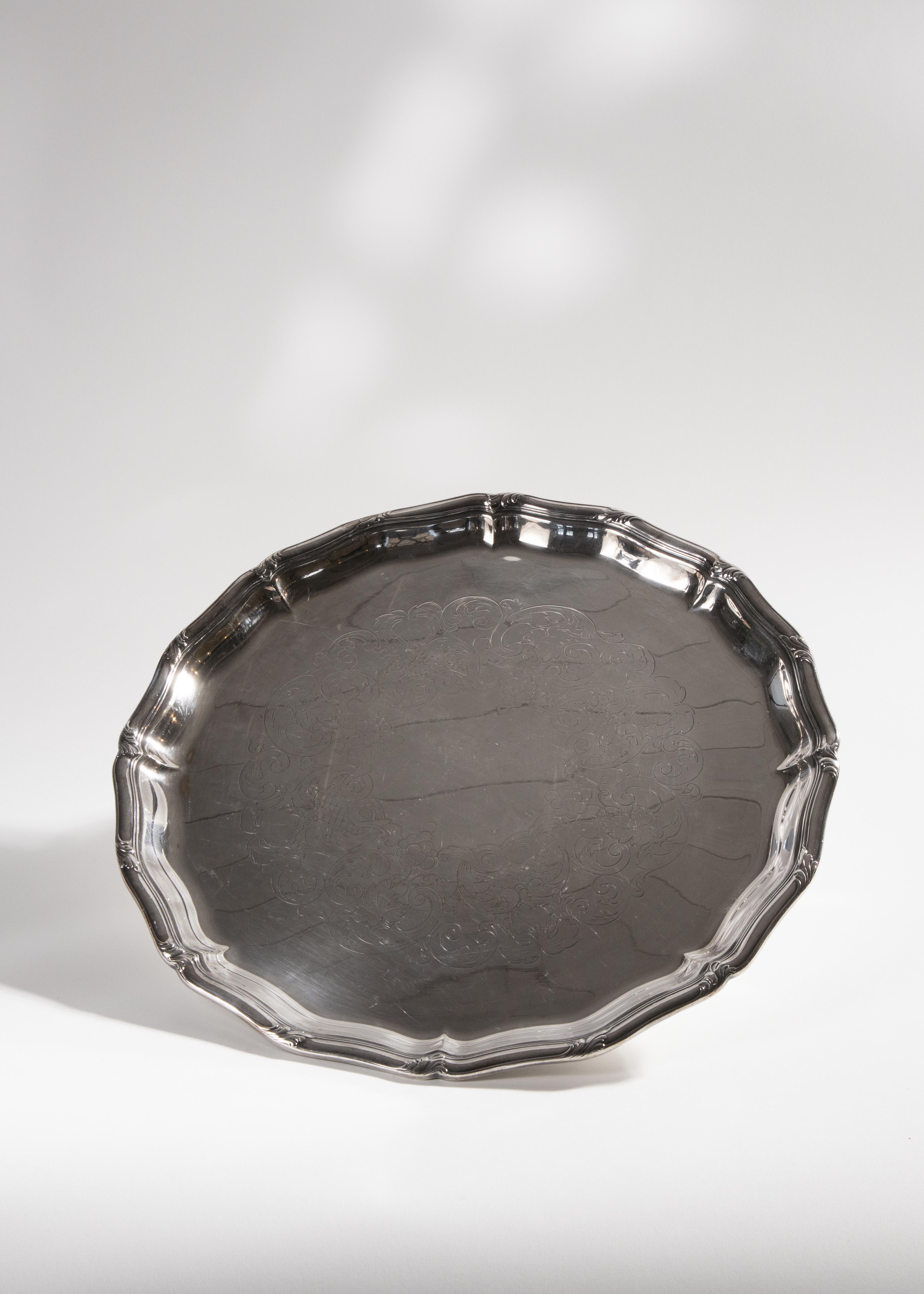 Stor bricka nysilver